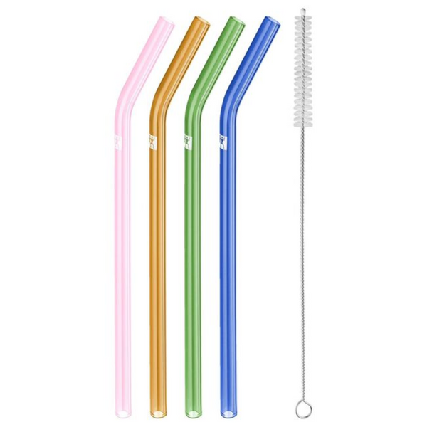 Pajita de cristal de colores